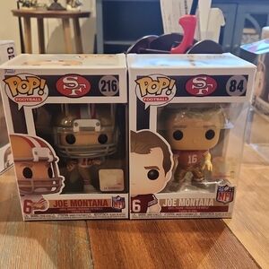 Funko Pop Joe Montana Football Duo - Red and Gold
